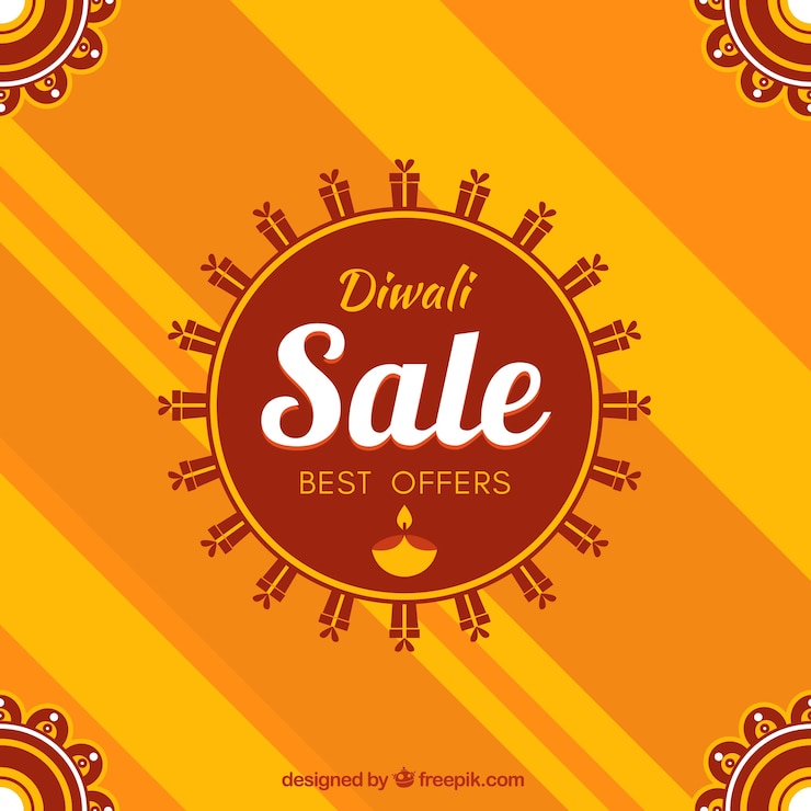 मुफ़्त वेक्टर abstract diwali sale background