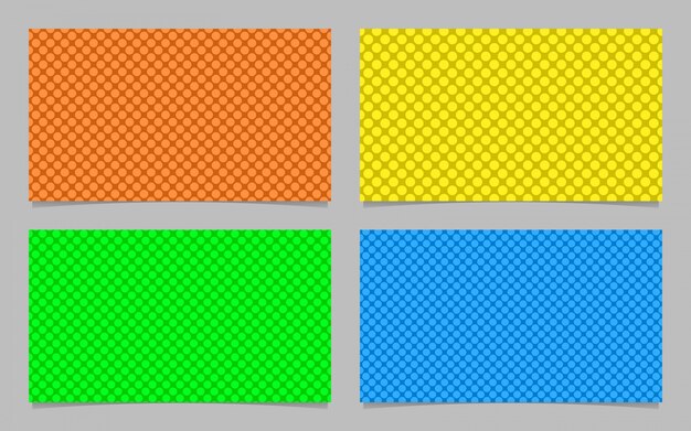 抽象的なドットパターン名刺の背景テンプレートのデザインセット - ベクトルIDカードのグラフィック