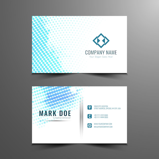 Abstract dots pattern business card