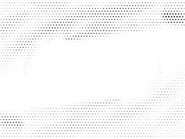 Abstract dotted halftone pattern design white background