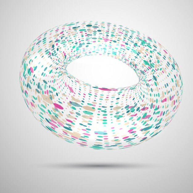 Free Vector abstract dotted sphere background
