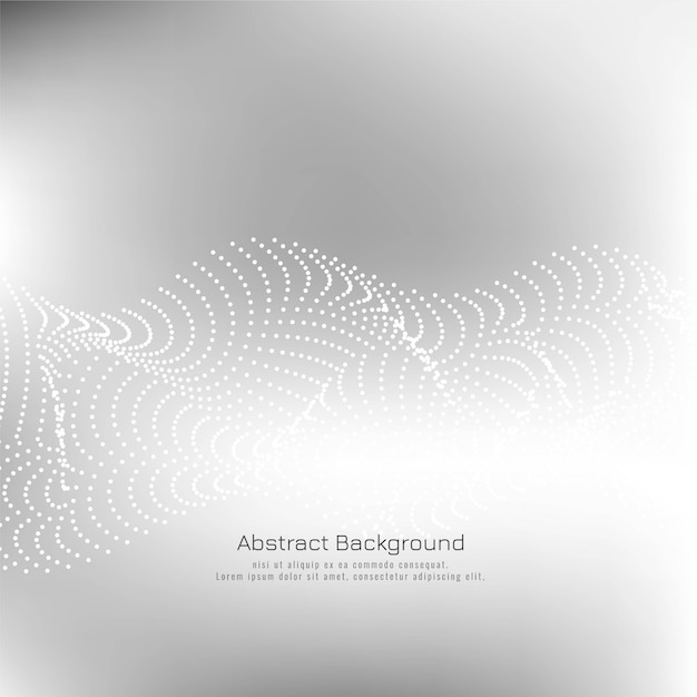 Free vector abstract dotted wave grey background