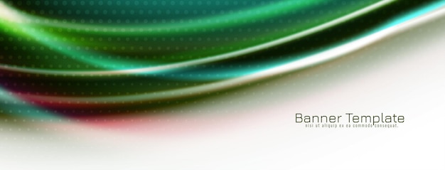 Free vector abstract dynamic green wave style banner design