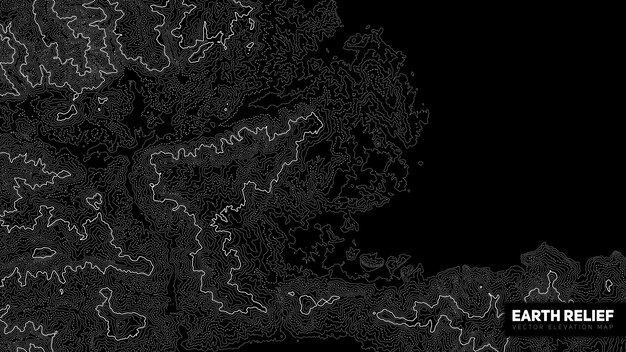 抽象的な地球の起伏の地図。生成された概念標高マップ。