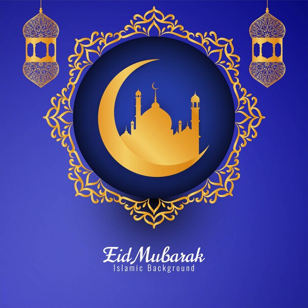 Abstract Eid Mubarak festival decorative