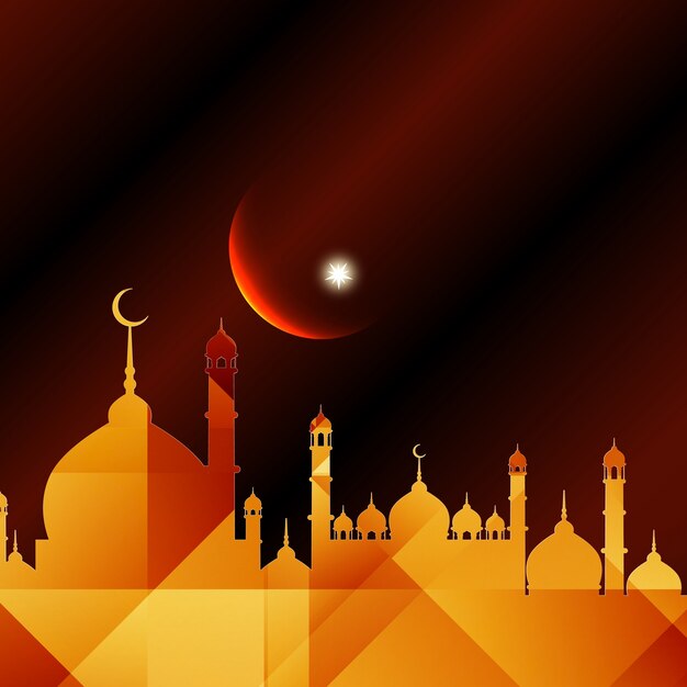 Abstract eid mubarak islamic background