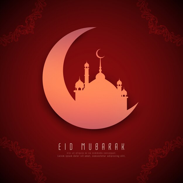 Abstract Eid Mubarak Islamic greeting background