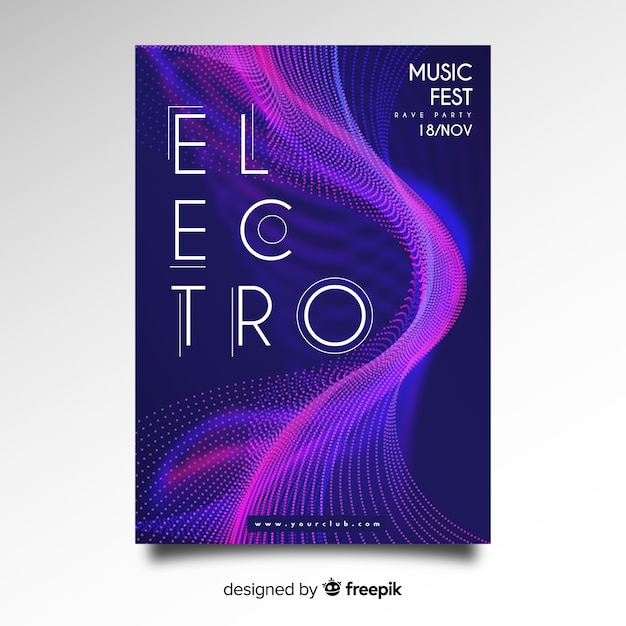 Abstract electronic music poster