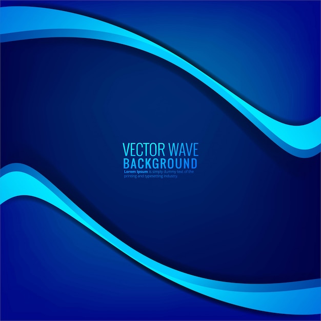 Abstract elegant blue wave background