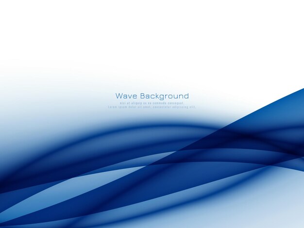 Abstract elegant blue wave background