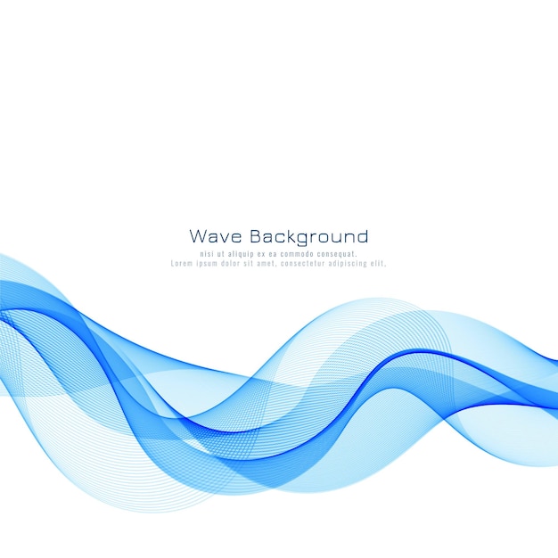 Abstract elegant blue wave background