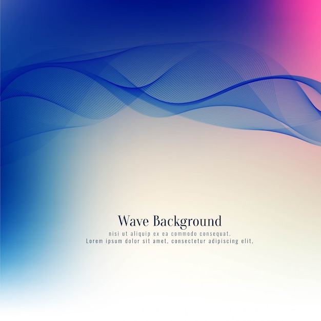 Abstract elegant blue wave decorative background