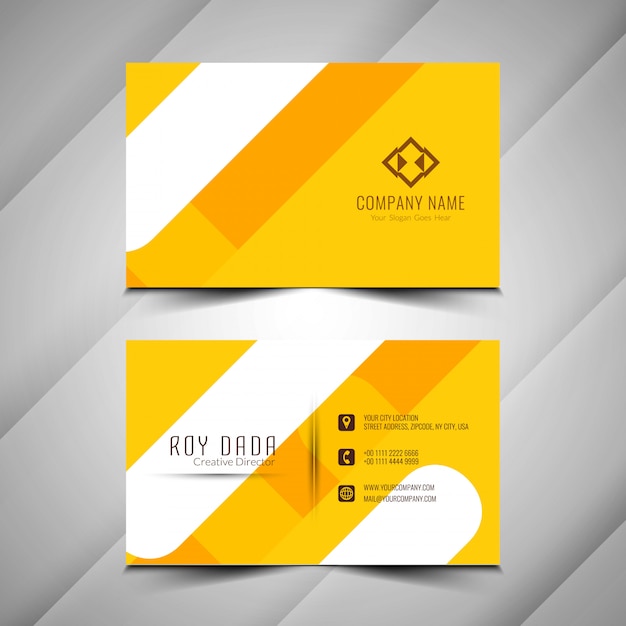 Abstract elegant business card colorful design