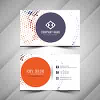 Free vector abstract elegant business card halftone design