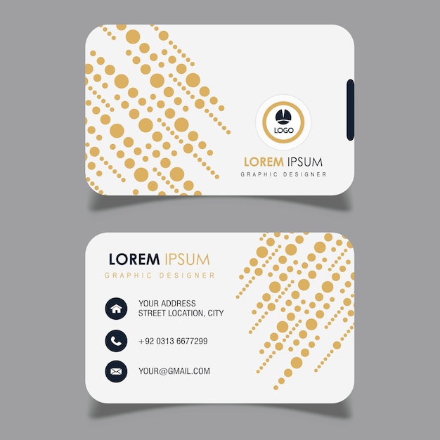 Free vector abstract and elegant business card