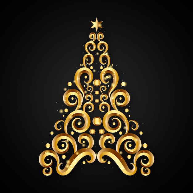 Abstract elegant christmas tree