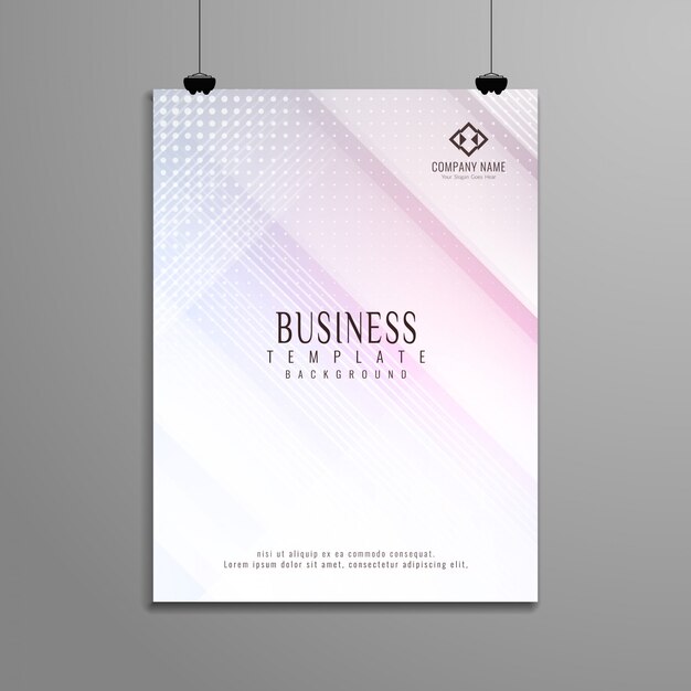 抽象的なエレガントな幾何学的なビジネスパンフレットのテンプレートデザイン