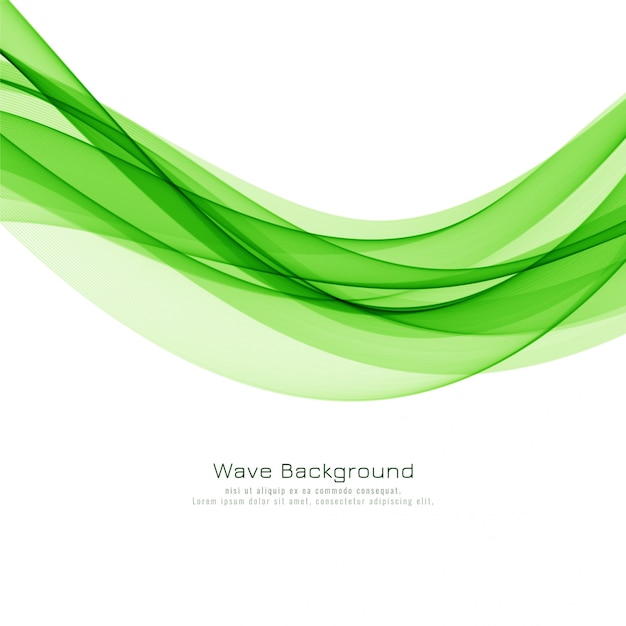 Бесплатное векторное изображение Абстрактный элегантный зеленый фон волны