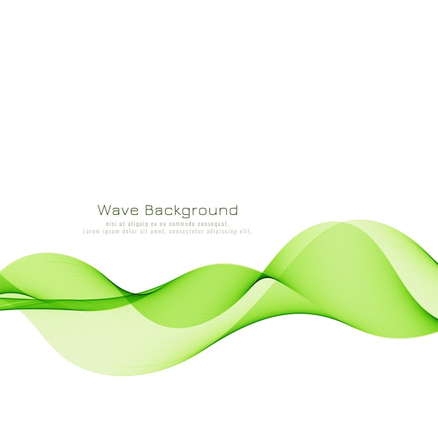 Free vector abstract elegant green wave background