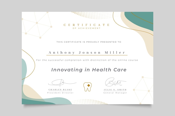 Free Vector abstract elegant medical certificate