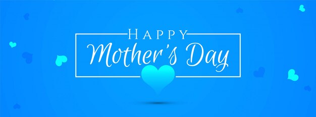 Abstract elegant Mother's day blue banner design