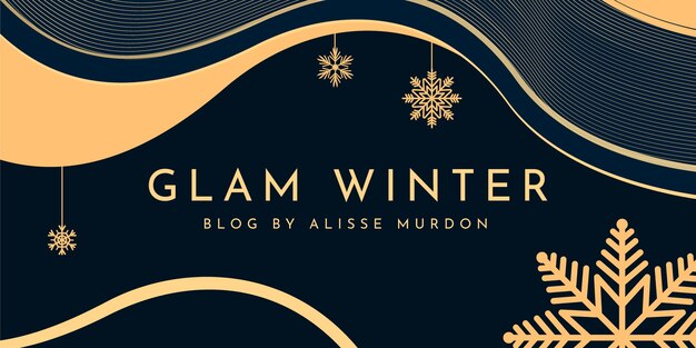 抽象的なエレガントな冬のブログのヘッダー