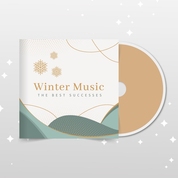 Abstract elegant winter cd cover