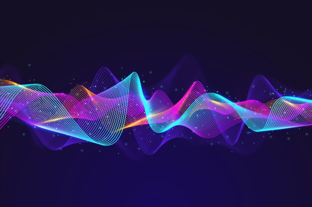 Abstract equalizer particles wave background
