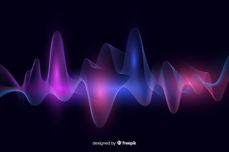 無料Vector 抽象的なイコライザー波背景