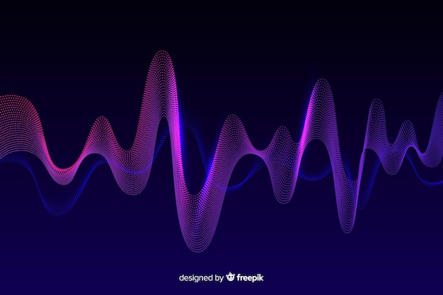 Бесплатное векторное изображение Абстрактный эквалайзер волны фон