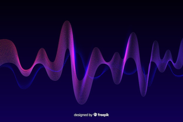 Vettore gratuito equalizzatore astratto onde sfondo