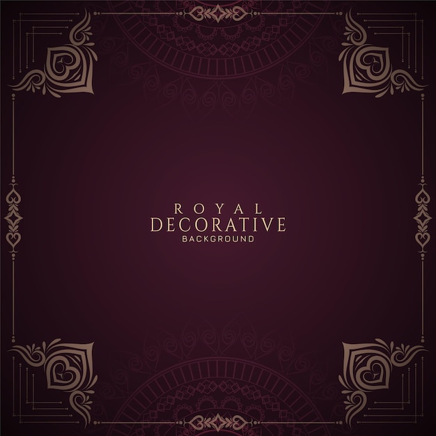 Free vector abstract ethnic royal decorative frame elegant background