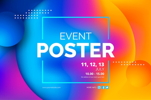 Abstract event poster template