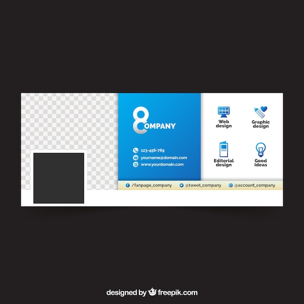 Free vector abstract facebook company cover