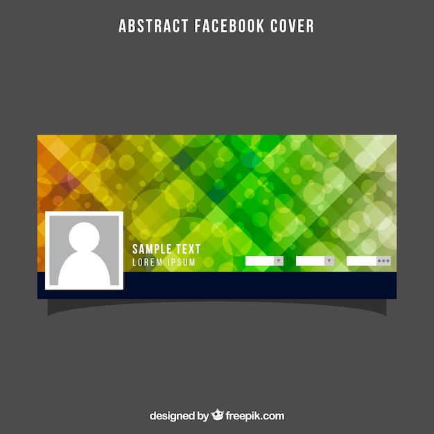 Abstract facebook cover with bokeh effect