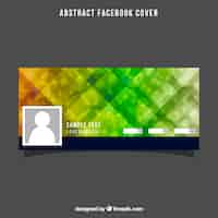 Бесплатное векторное изображение Абстрактная обложка facebook с эффектом боке