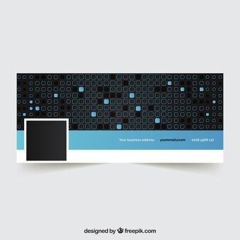 Abstract facebook cover with squares