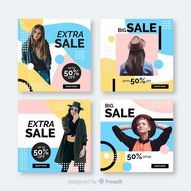 Abstract fashion sale instagram stories