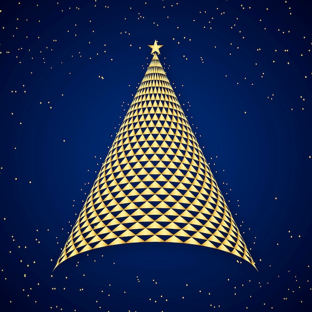 Free vector abstract festive christmas tree