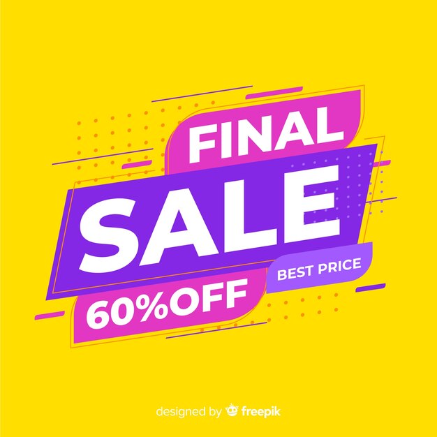 Abstract final sale promotion banner