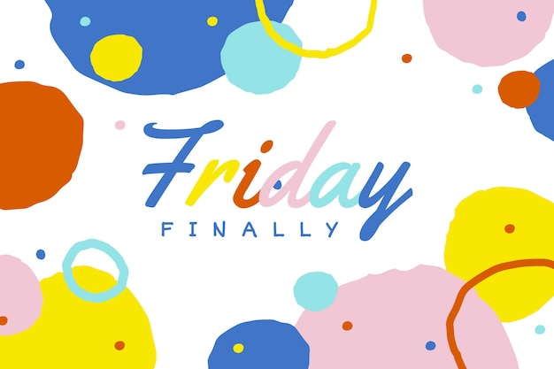 Free vector abstract finally friday background