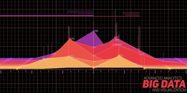 abstract financial background with big data graph visualization.