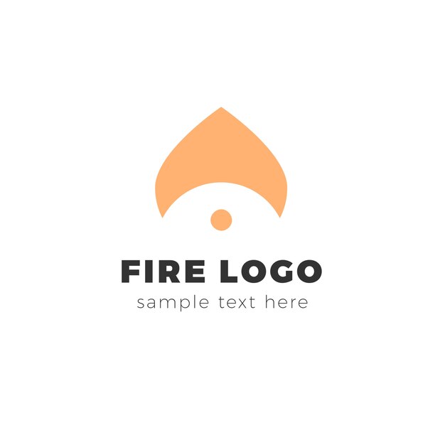 Abstract fire logo