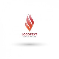 Abstract flame logo template