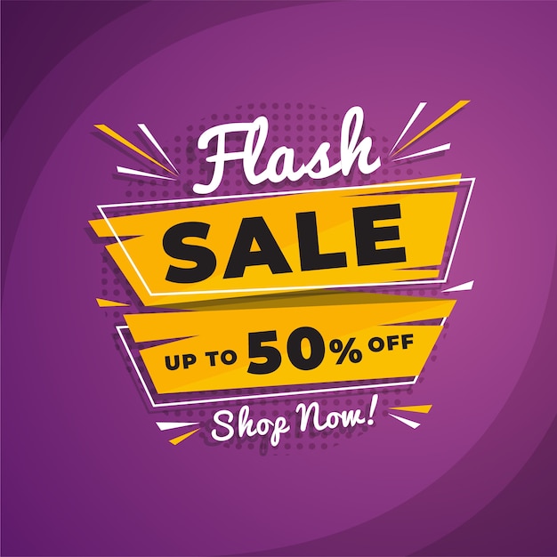 Abstract flash sale promotion banner