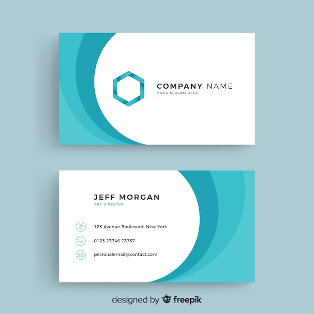 Abstract flat business card template