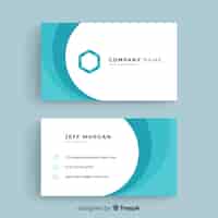 Free vector abstract flat business card template