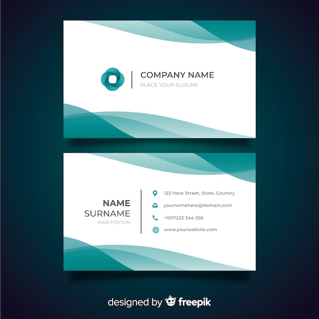 Abstract flat business card template