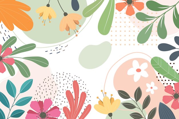 abstract flat floral background