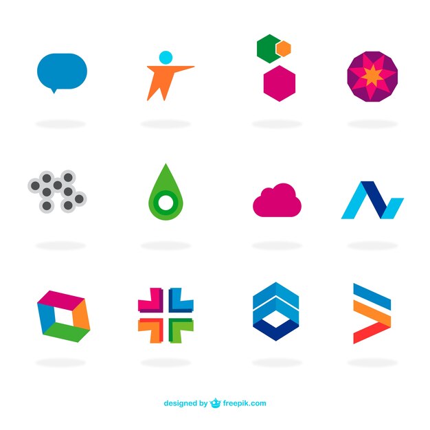 Abstract flat logos template